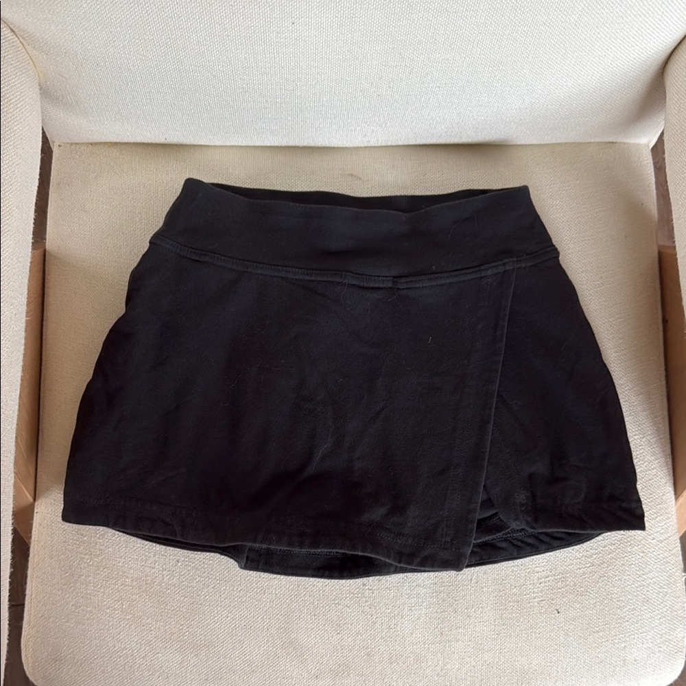 Oh Polly Black Skorts with Pleated Design